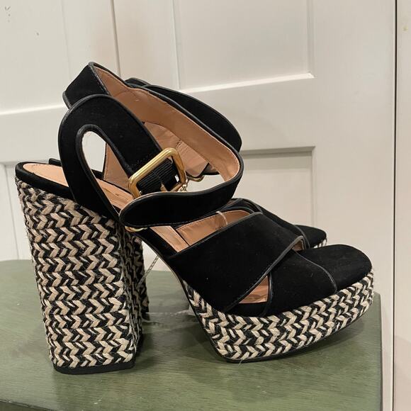 NEW COACH NELLY ANKLE STRAP ESPADRILLE PLATFORM SANDALS SZ 9 - 9119 - Picture 2 of 7